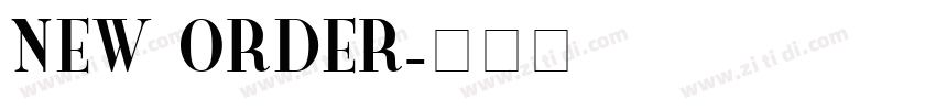 NEW ORDER字体转换